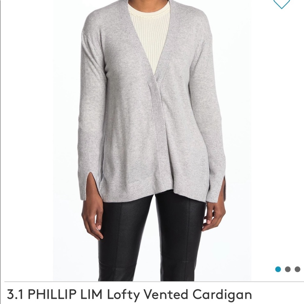 3.1 Phillip Lim Cashmere venty cardigan in grey